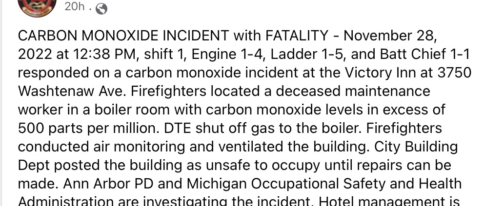 Michigan Carbon Monoxide Deaths